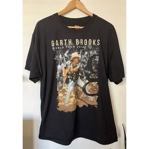 Garth Brooks 2014 World Tour Black T Shirt Mens Size XL